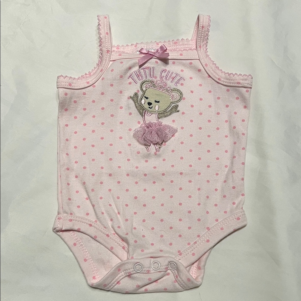“Bundle 10/$13” Little Beginning 0-3M Pink Polka Dot Kids One Piece bodysuit